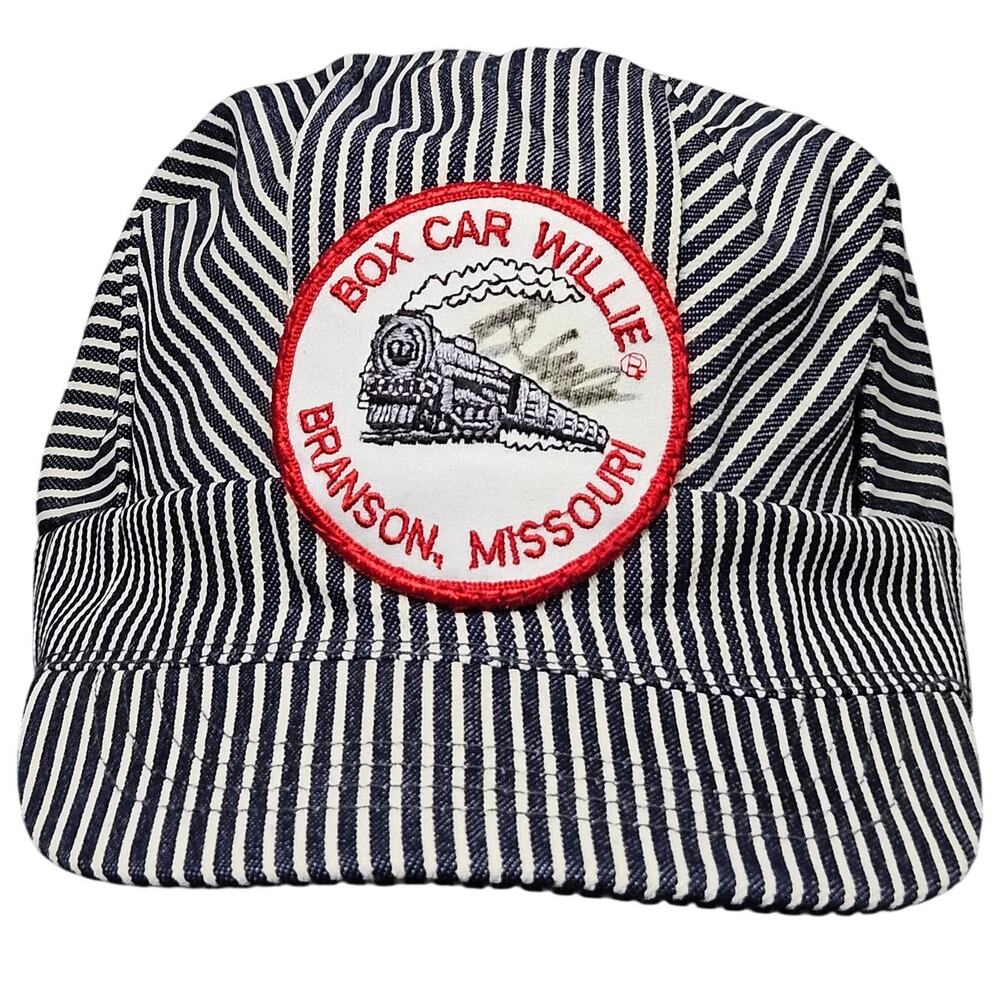 Boxcar Willie‎ Branson Missouri Railroad Conductor Hat Signed Made in USA No COA